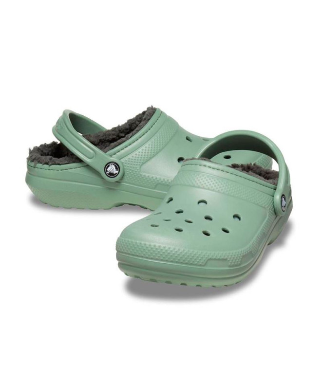 Tamancos Crocs Classic Lined Clog Musgo