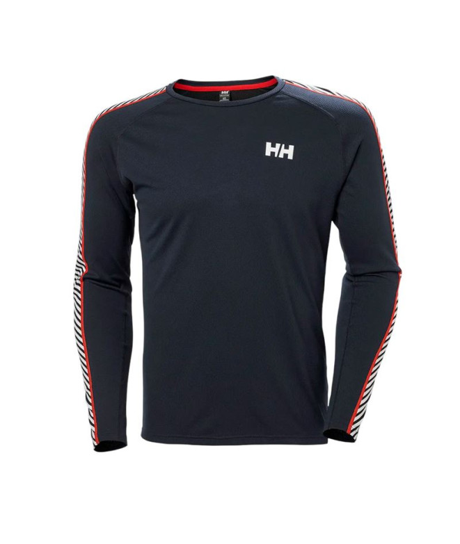 Camiseta Helly Hansen Lifa Active Stripe Crew Hombre Azul Marino