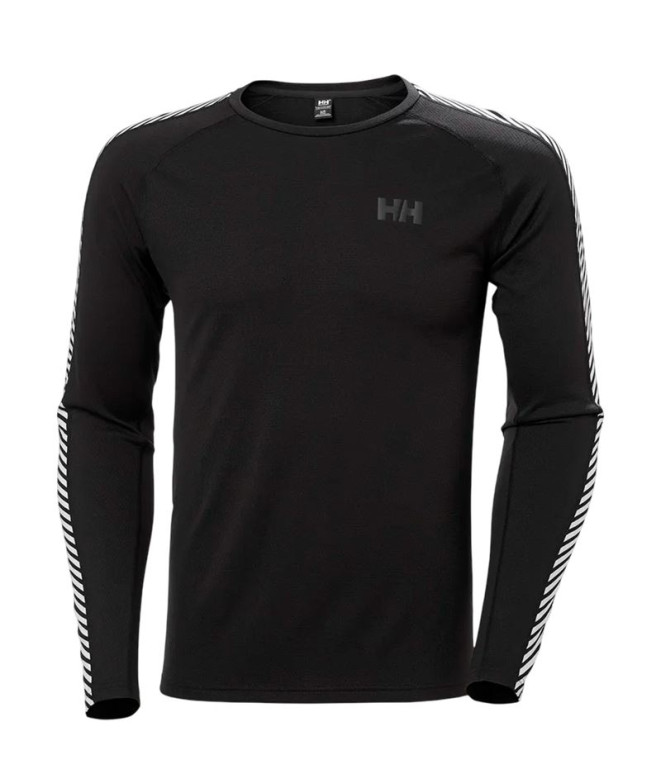 Camiseta Helly Hansen Lifa Active Stripe Crew Hombre Negro