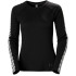 Camiseta Mulher Helly Hansen Lifa Active Stripe Crew Preto