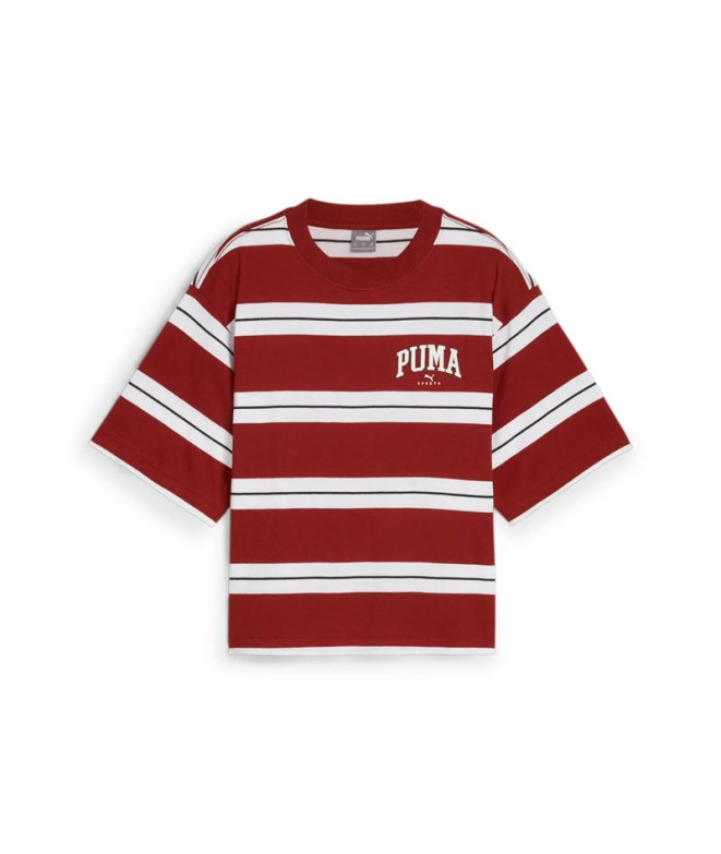 T-shirt Femme Puma Squad Striped Rouge vif