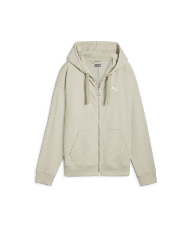 Chaqueta  Puma Her Full-Zip Hoodie Mujer Desert Dust