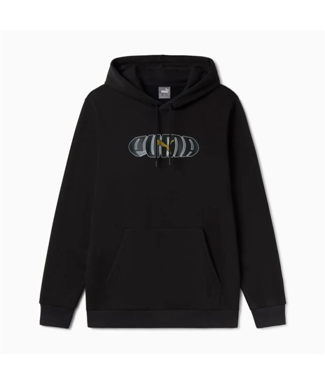 Sudadera  Puma Essentials+ Graphic Hoodie Fl Hombre Negro
