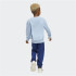 Pantalons adidas French Terry Enfant Lk Big Logo Jog Bleu/Blanc