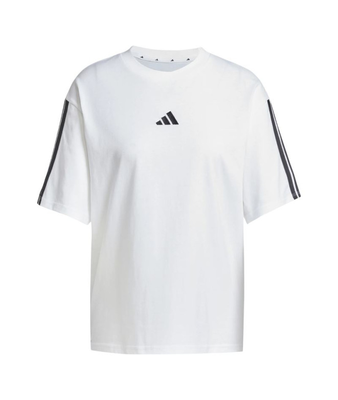 Camiseta adidas Mulher 3 Bandas Bf Branco/Preto