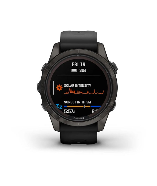 Relógio Garmin Fenix 7S Pro Sapphire Solar Cinza Carbono