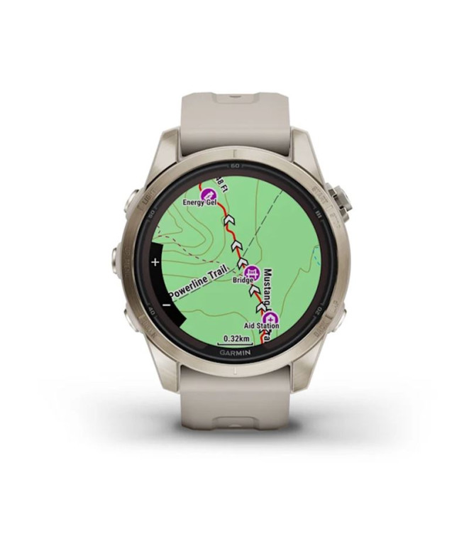 Relógio Garmin Fenix 7S Sapphire Solar Dourado...