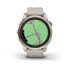 Relógio Garmin Fenix 7S Sapphire Solar Dourado Correia Bege