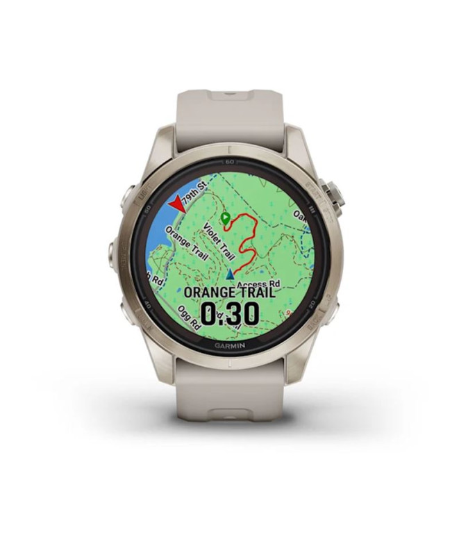 Relógio Garmin Fenix 7S Sapphire Solar Dourado...