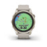 Relógio Garmin Fenix 7S Sapphire Solar Dourado Correia Bege