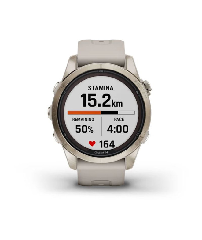 Relógio Garmin Fenix 7S Sapphire Solar Dourado...
