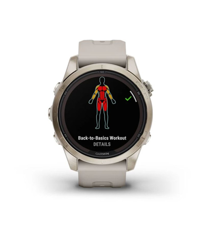 Relógio Garmin Fenix 7S Sapphire Solar Dourado...