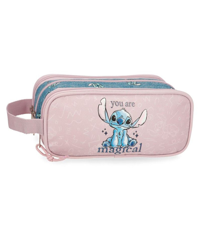 Estojo Disney 3C Stitch Você É Mágico Azul