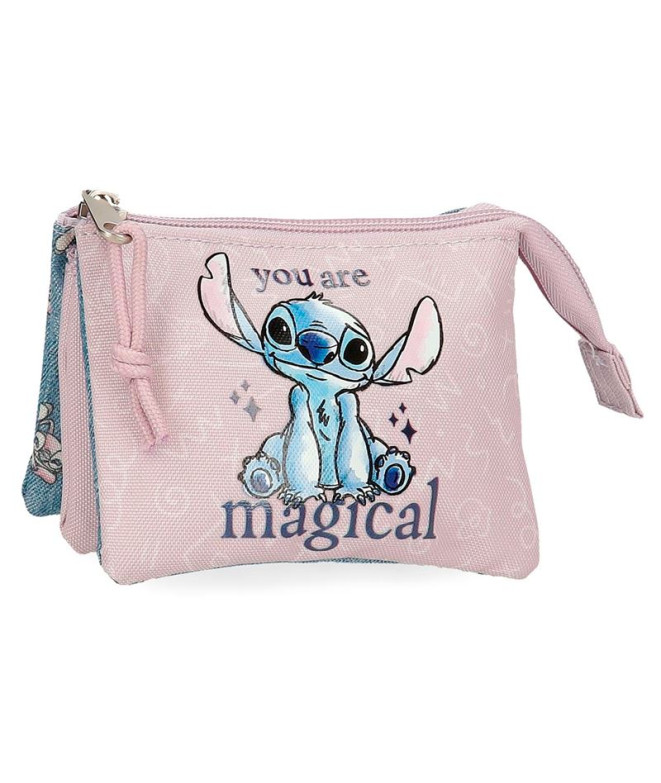 Estojo Disney 3C Stitch Você É Mágico Azul