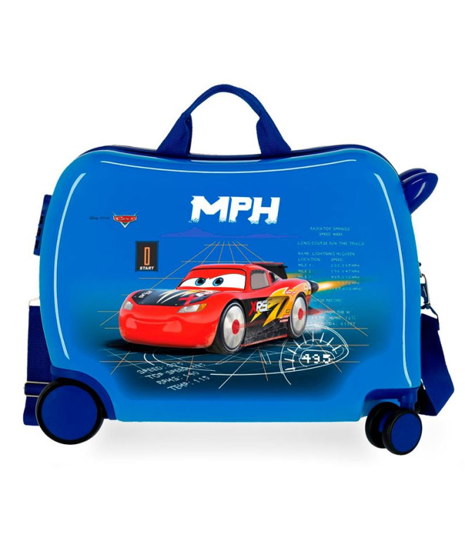 Valise Enfant Disney Abs Rolling 4W.(2 Multid.)Cars Rocket Racing Bleu