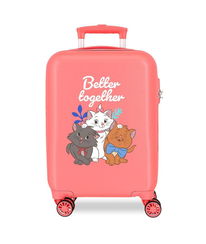 Valise Disney Abs 50 Cm 4R Les aristochats Mieux ensemble Corail Rose