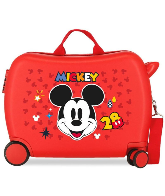 Mala Infantil Disney Abs Rolling 4W.(2 Multid.) Mickey Get Moving Vermelho