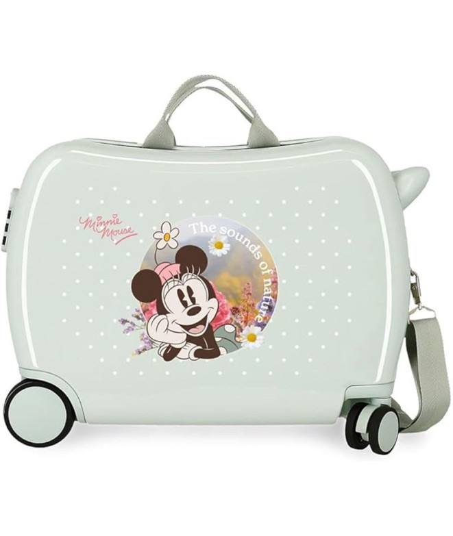 Mala Infantil Disney Abs Rolling 4W.(2 Multi) Minnie Wild Nature Mint Green