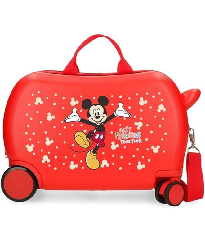 Mala Infantil Disney 4W 45Cm Mickey Melhor Amigo Juntos Vermelho