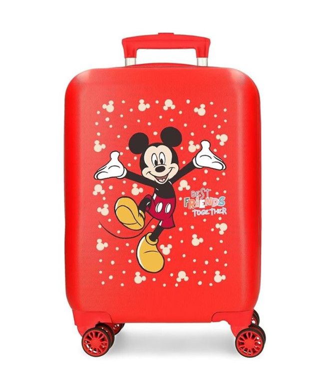 Trolley Disney Abs Mala 50 Cm.4R. Mickey Melhores Amigos Juntos Vermelho