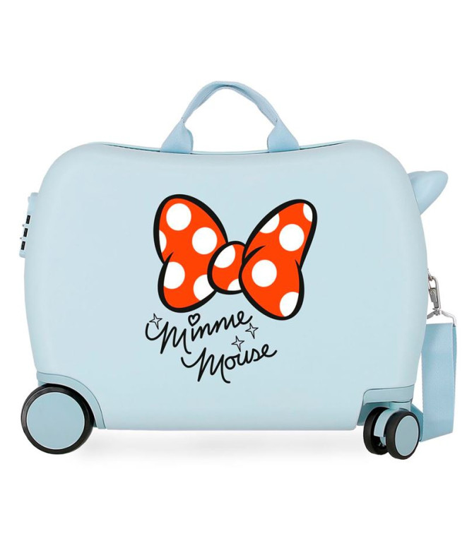 Valise Enfant Disney 4W (2 Multid )Minnie Good Vibes Only Bleu