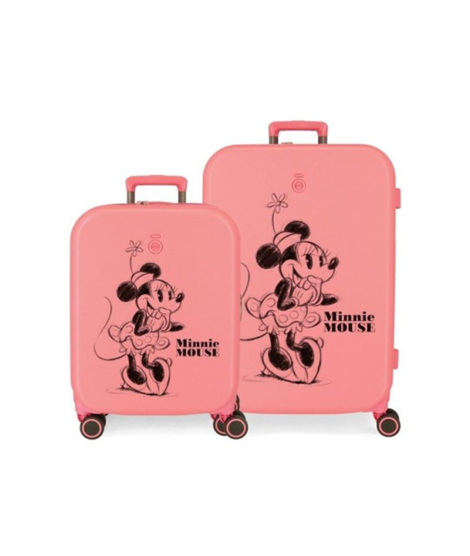 Mala Disney Abs Luggage Set 2/ 55-70Cm 4W 100-Minnie Felicidade Coral