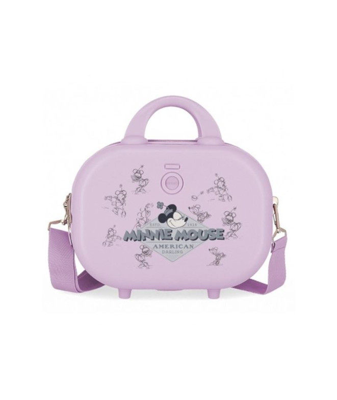 Necessaire Disney Adapt Abs 100 - Minnie Felicidade Lila Roxo