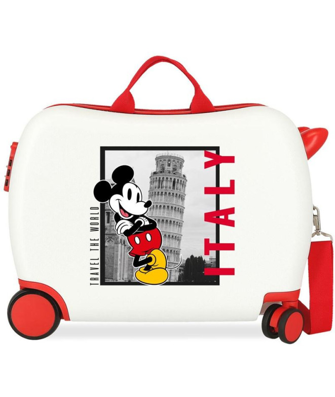 Mala Infantil Disney Abs Mala de viagem com rodas 4W.(2 Multid.) Mickey Itália Branco