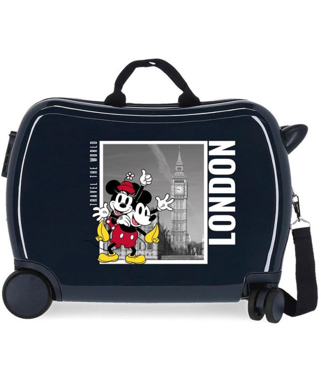 Maleta Infantil Disney 4W (2 Multid ) Mickey Y Minnie London Azul