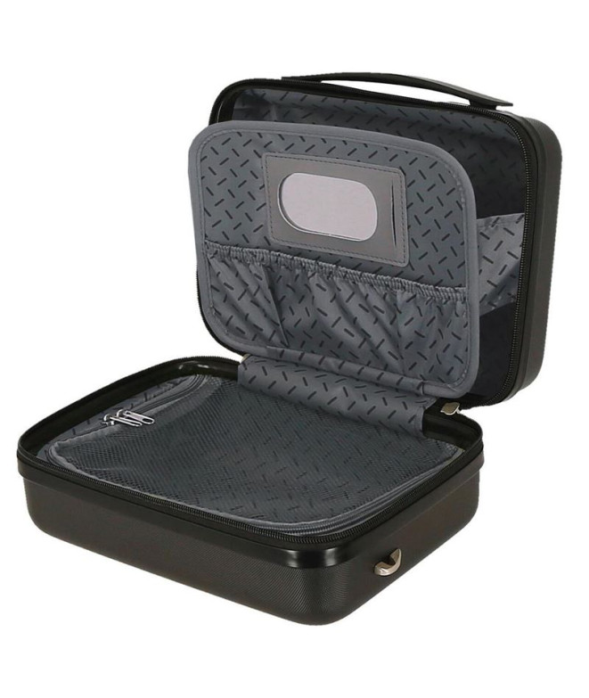 Estojo Disney Abs Disney 100 Mickey Prata Preto