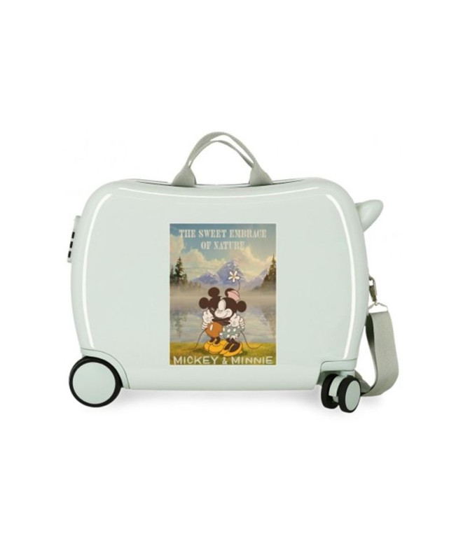 Valise Enfant Disney 4W (2 Multid ) Minnie Nature Verte