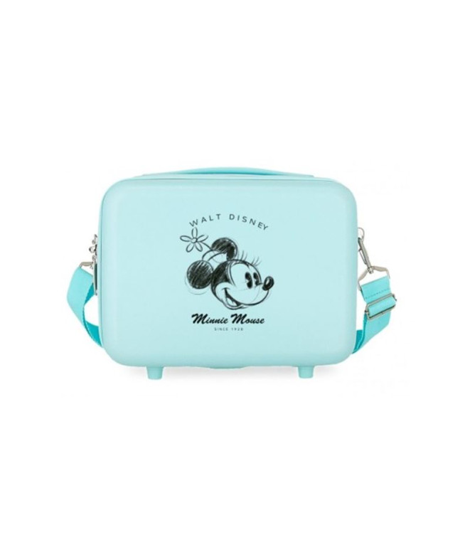 Necessaire Estojo de toucador Disney Abs. Minnie You Are Magic Azul Turquesa