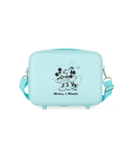 Estojo Disney Abs Mickey & Minnie Kisses Turquesa Azul