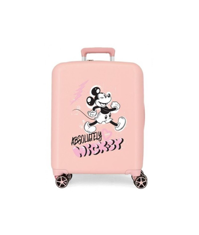 Trolley Disney Abs Mala 55Cm.4W. Mickey Friendly Rosa Nude