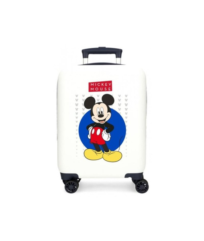 Valise Disney Abs 50 Cm 4R Mickey Profitez de la journée Blanc