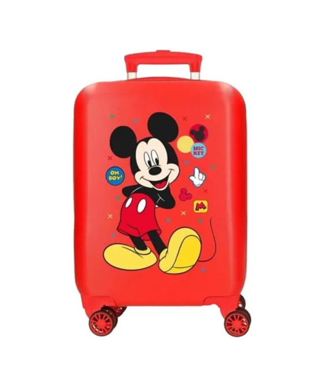 Trolley Disney Abs Mala 50 Cm.4R. Mickey Enjoy The Day Vermelho