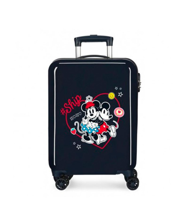 Carrinho Disney Abs 55Cm 4W Mickey & Minnie Ship Always Be Kind Azul Marinho