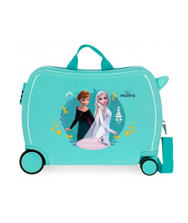 Valise Enfant Disney 4W (2Multid) Frozen Suivez vos rêves Bleu