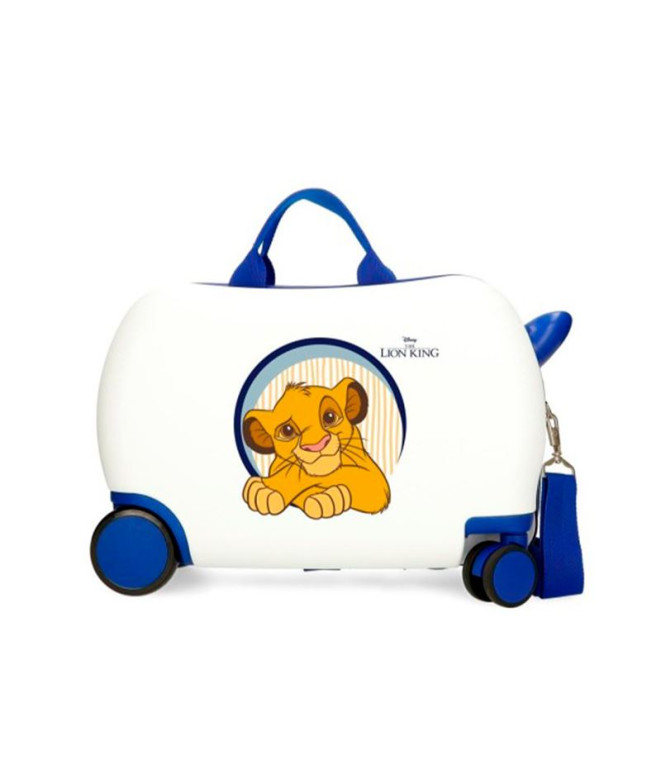 Mala Infantil Disney Abs Rolling 4W.(2 Multi.) 45Cm.Hakuna Matata Branco