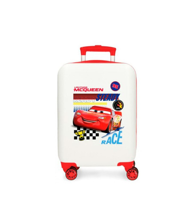 Trolley Disney Abs Suitcase 50 Cm.4R Cars Lets Race White