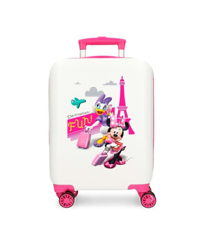 Valise Disney Abs 50Cm 4R Minnie & Daisy Paris Blanc