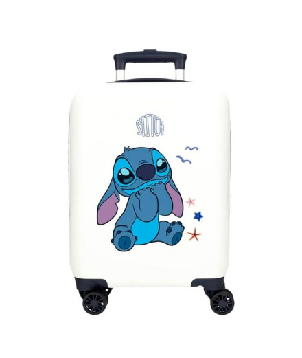 Valise Disney Abs 50 Cm 4R Stitch Exited Blanc