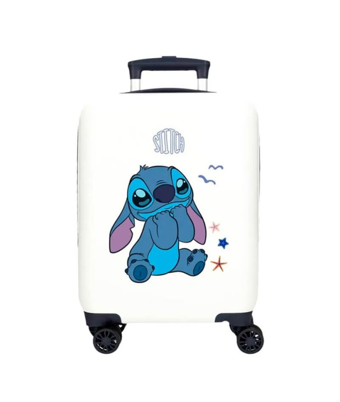 Maleta Disney Abs 50 Cm 4R Stitch Exited Blanco