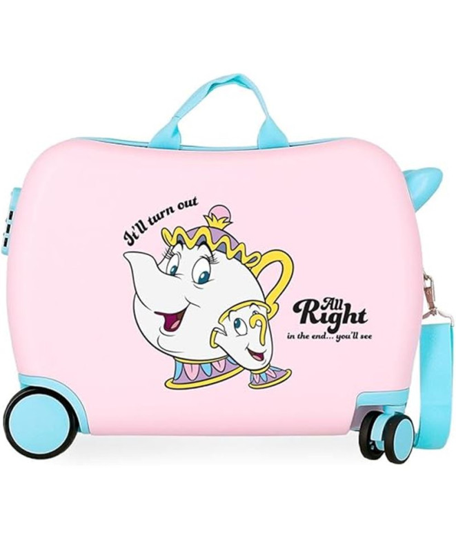 Valise Enfant Disney Abs 4R.(2 Multi.) 45Cm. All Right Pink