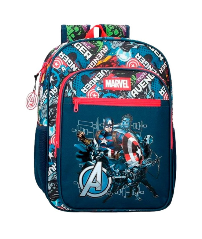 Mochila Marvel Adap. 40Cm. Marvel Legendary Avengers Azul