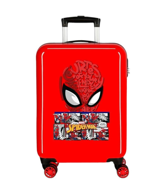 Trolley Marvel Abs 55Cm.4R.Spiderman Comic Rouge