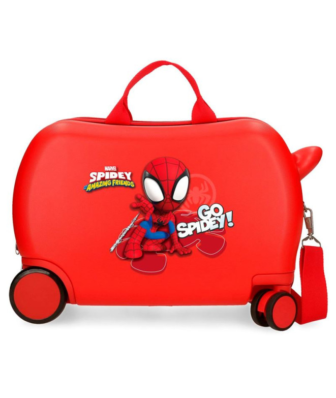 Mala Marvel Inf.Abs 4R.(2 Multi.) 45Cm. Go Spidey Vermelho