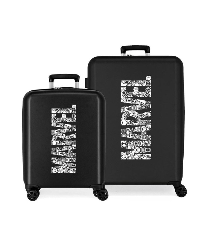 SetValise 2/ Marvel Abs 55-70Cm.4R. Disney 100 Marvel Logo Noir