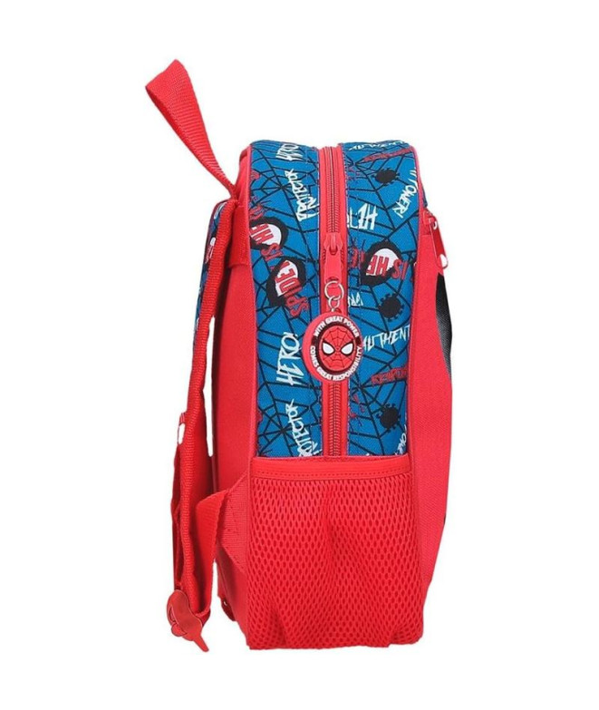 Mochila Marvel 28Cm.Spiderman Authentic Rojo
