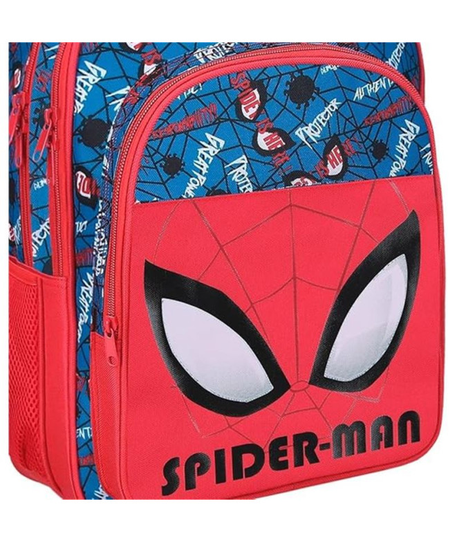 Mochila Marvel 28Cm.Spiderman Authentic Rojo